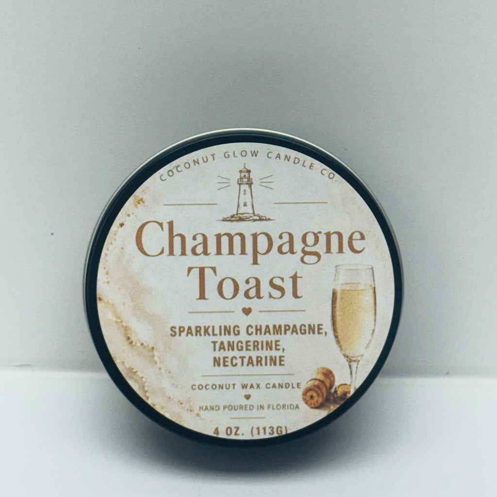 Champagne - Travel Tin Coconut Wax Candle