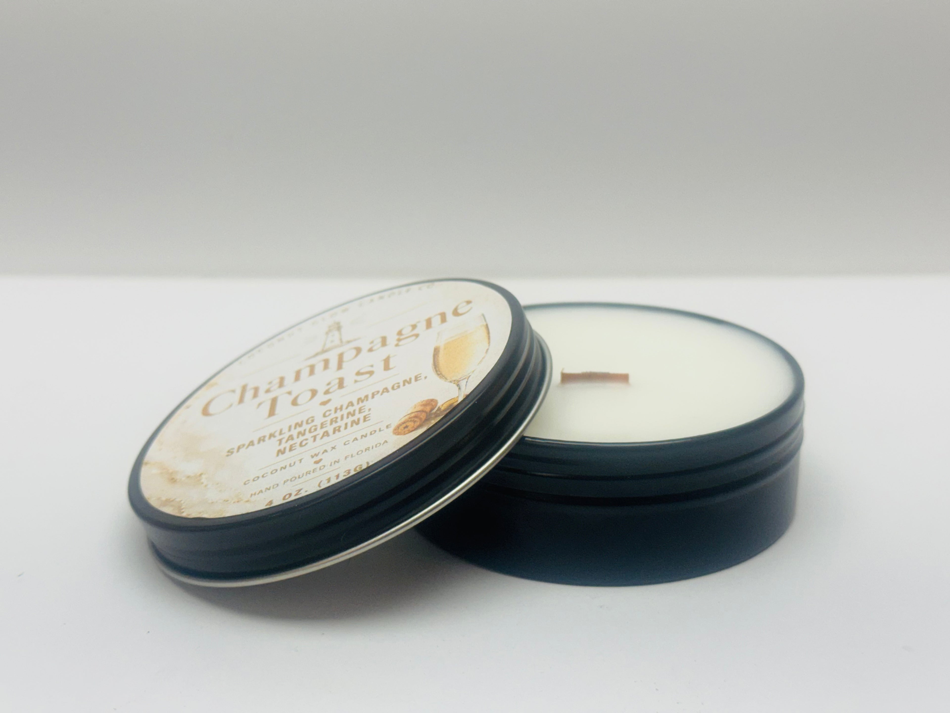 Champagne - Travel Tin Coconut Wax Candle