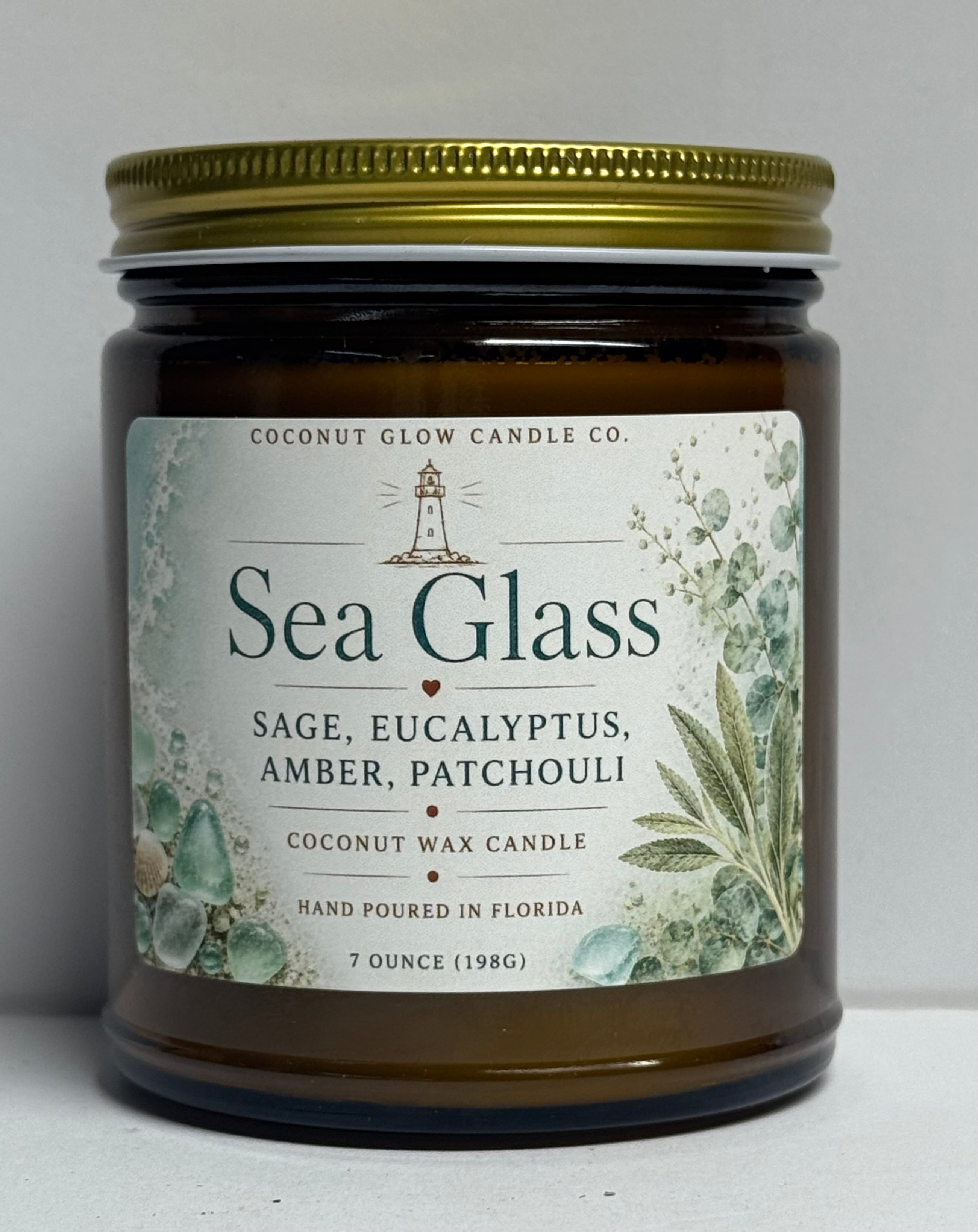 Sea Glass - Golden Hour Glass Jar