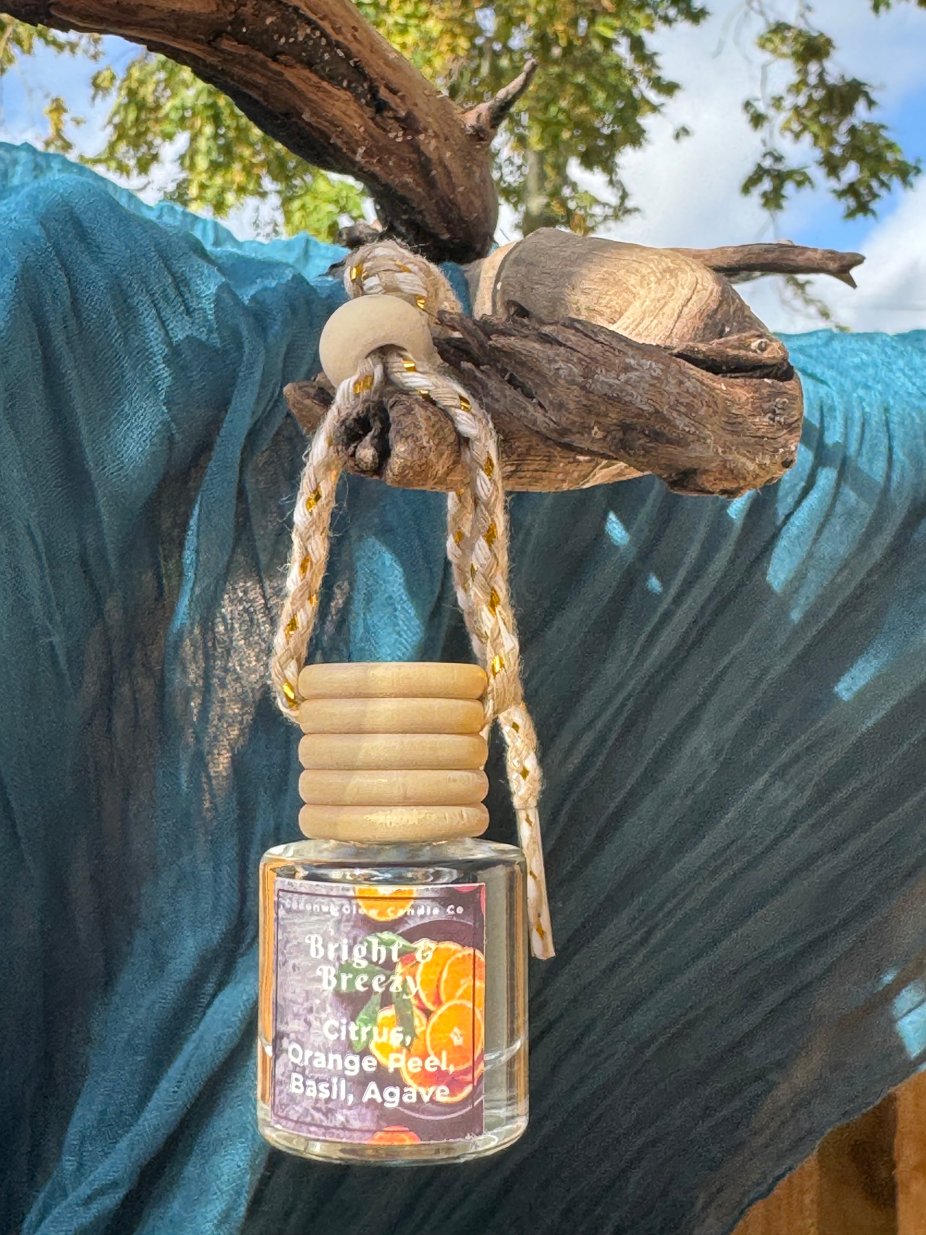 Coconut Glow car air freshener – handcrafted coastal scent diffuser