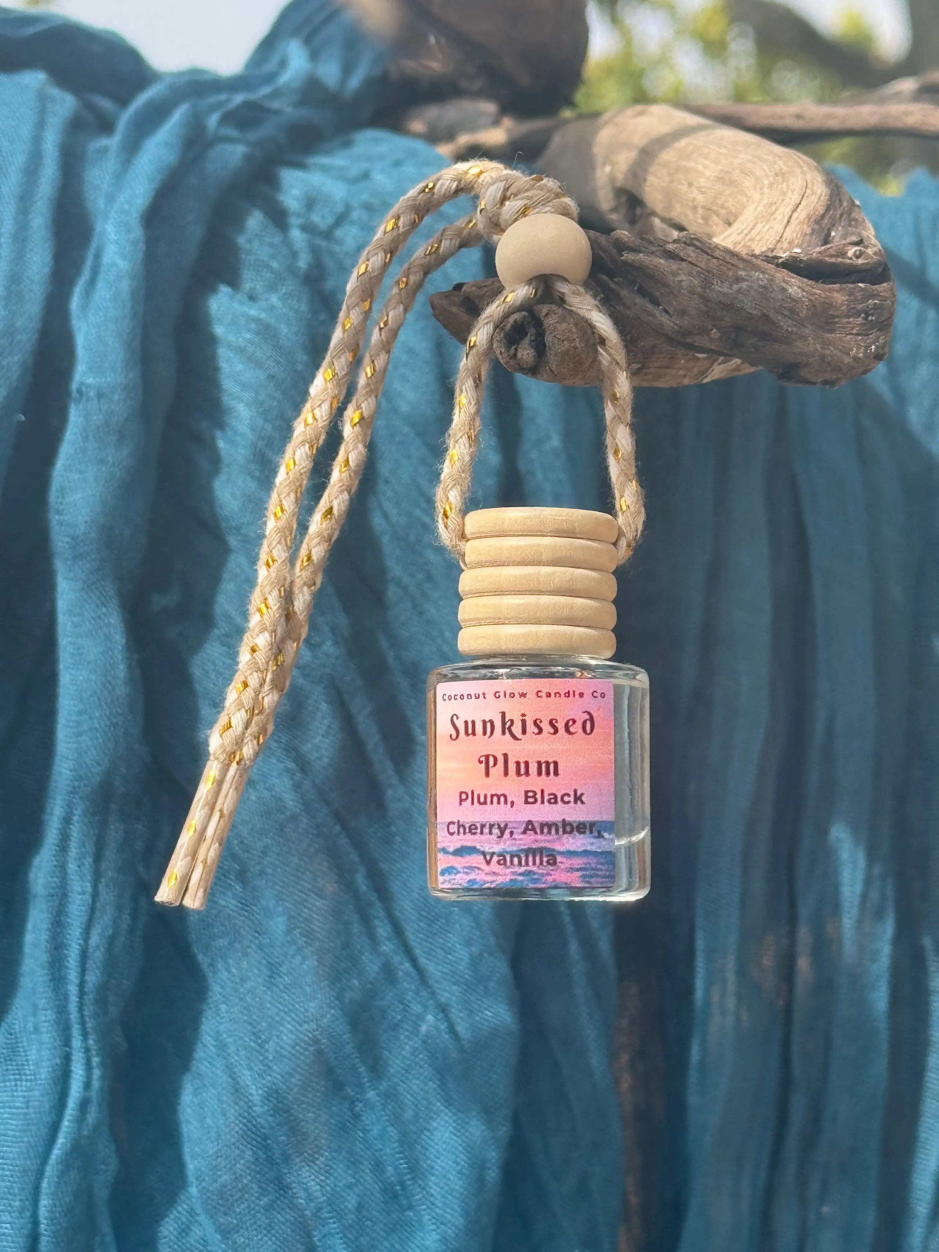 Coconut Glow Hanging Car Diffuser – Non-Toxic Coastal Scent 8ml - Coconut Glow Candle Co