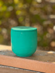 Sea Dreams concrete candle in blue – coastal melon and jasmine scent